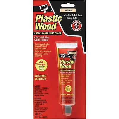 1.87-oz Plastic Wood Filler - Solvent-based, Stainable, Heavy-duty Repair Solution