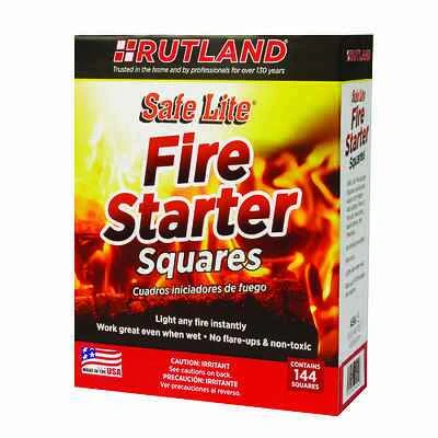 Safe Lite Wood Fire Starter 144 Pk, 10 Min Burn Time, Model 50b
