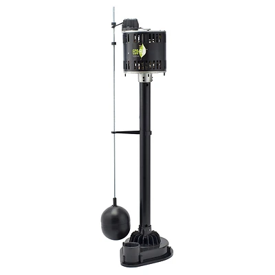 Eco-Flo EPP33 Pedestal Sump Pump, Thermoplastic, 3,600 GPH, 1/3 HP