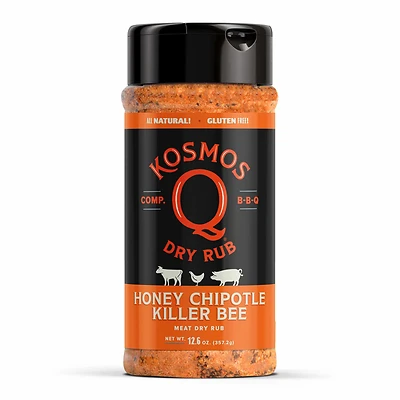 Kosmos Q RUB-KBC-SHK Killer Bee Chipotle Honey BBQ Rub, 12.6 Oz