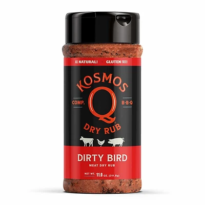 Kosmos Q Rub-DB-SHK Dirty Bird Dry Rub, Poultry Seasoning, 11 Oz