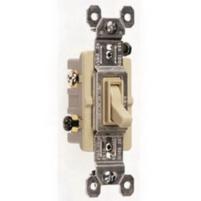 663-ig 3-way Grounding Toggle Switch, 15 Amp, 120 Volt, Ivory