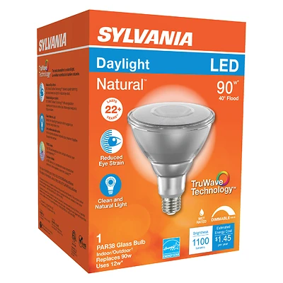 90w Par38 E26 Dimmable Led Floodlight Bulb Daylight 1 Pk With Truwave Technology