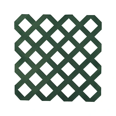 4 Ft. W X 8 Ft. L Dark Green Vinyl Lattice Panel - Durable & Versatile