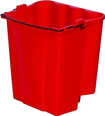 Rubbermaid 2064907 WaveBrake Dirty Water Bucket, 18 Qt, Red