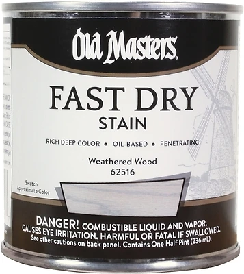 62516 0.5 Pint Fast Dry Weathered Wood Stain For Interior Use