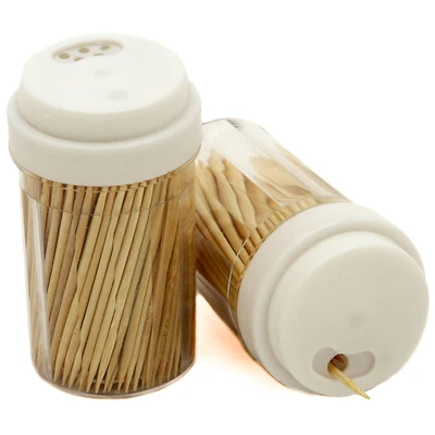 Chef Craft 20983 Bamboo Toothpicks with Holder, 200 Count