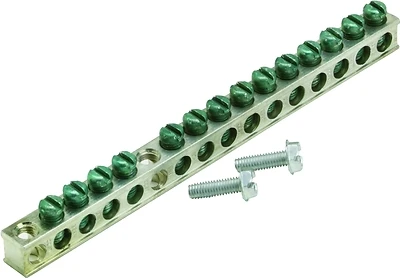 Ground Bar Kit Gbkp14p With 14 Terminals For 14 To 4 Awg Wire