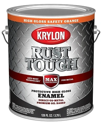 Rust Tough Gloss Anti-rust Enamel, Safety Orange, 1 Gallon Container
