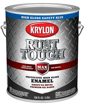 Rust Tough Gloss Anti-rust Enamel, Safety Blue, 1 Gallon - K09741008