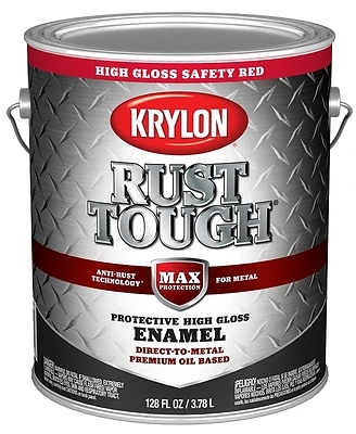 Rust Tough Gloss Anti-rust Enamel, Safety Red, 1 Gallon - K09737008
