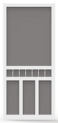Waccamaw 36 In. W X 80 In. H White Vinyl Screen Door With Hardware