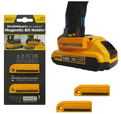 StealthMounts Bit Holder for Dewalt Yellow 2 Pack Organizers