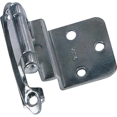 Chrome 3/8 In. Self-closing Inset Hinge, 2-pack, Steel, Model 28626