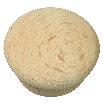 Au Natural Wood Round Cabinet Knob 1-1/2 In. Unfinished Birch - Model 33401