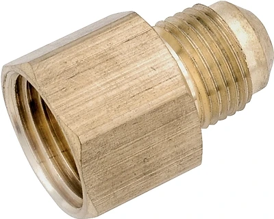 Pipe Fitting, Flare Connector, Lead Free Brass, 1/2 In. Flare x 1/2 In. FPT
