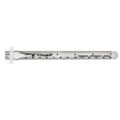 6-1/8 In. L X 1/2 In. W Stainless Steel Precision Pocket Rule Sae