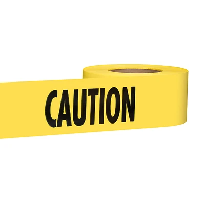 1000 Ft. L X 3 In. W Plastic Caution Barricade Tape - Yellow