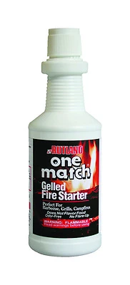 One Match Gelled Alcohol Fire Starter 32 Oz - 10 Minute Burn Time
