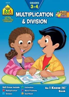 2034 Multiplication & Division Workbook For Grades 3-4 - 32 Pages