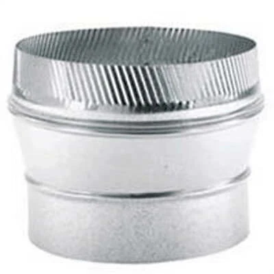 5 Inch X 6 Inch Galvanized Large End Crimped Taper Increaser - 26 Gauge