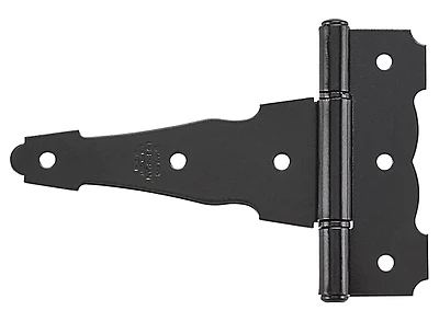 4 In. L Black Steel Ornamental T Hinge 1 Pk, Model N109-041