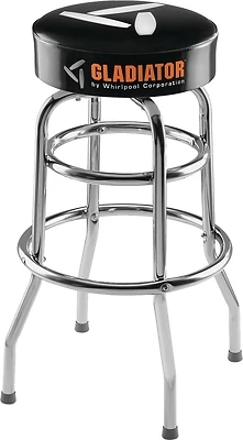 30 Inch Height Padded Swivel Workbench Stool With Chrome Legs