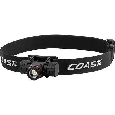 Coast 30333 XPH25R LED Headlamp, 400 Lumens, Rechargeable, Black