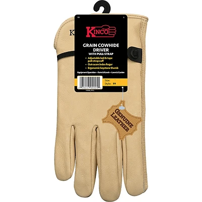 Men's Full Grain Driver Gloves Tan Medium - Indoor/outdoor Use