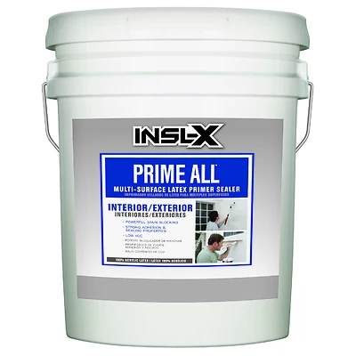Insl-X Prime All White Flat Water-Based Acrylic Latex Primer Sealer, 5 Gallon