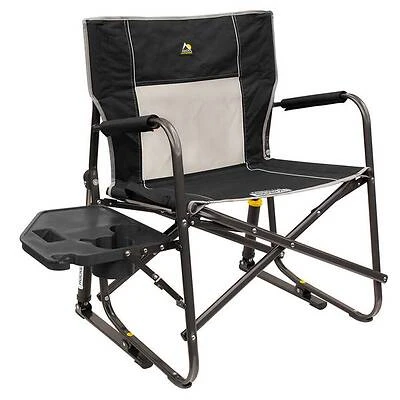 GCI Outdoor 47110 Freestyle Rocker with Side Table, Black, 400 Lb. Capacity