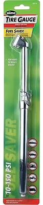 Slime 2021-A Pencil Tire Gauge, Dual Head, 10-150 PSI, 11 In.