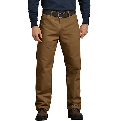 Carpenter Jeans, Duck Fabric, Relaxed Fit, Brown, Men's 40 x 30-In.