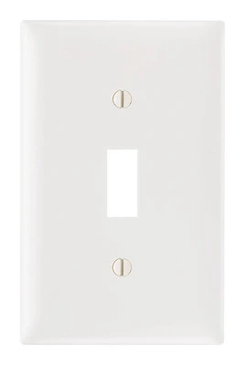 Pass & Seymour Wall Plate, 1-Gang, Single Toggle, Nylon, Light Almond