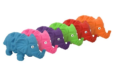 61274 Origami Elephant Latex Toy, Assorted Color - Pack of 30