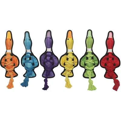 Multipet Cross-Ropes Duck Dog Toy, Nylon, 11.5 In