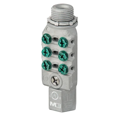 1/2 In. Die-cast Zinc Intersystem Bond Bridge 1 Pk, 6 Terminating Points