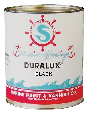 Gloss Marine Enamel, Black, 1 Quart - Alkyd Resin For Boats & Equipment