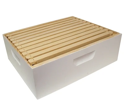 Harvest Lane Honey WWBCM-102 Beekeeping Honey Box, Assembled, White, Medium