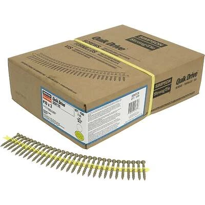 Simpson Strong-tie Quik Drive #10 X 2 In. T-25 6-lobe Deck Screws 1500 Pk, Tan