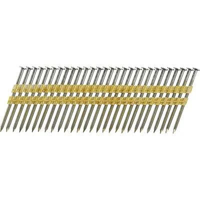 Senco GL24APBSN Collated Nail, Plastic Strip Collation, 2-3/8 in L, Steel, Bright Basic, Full Round Head