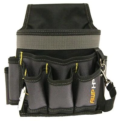 Mini Electrician Tool Pouch - 83-cu In Ballistic Nylon, Black & Gray
