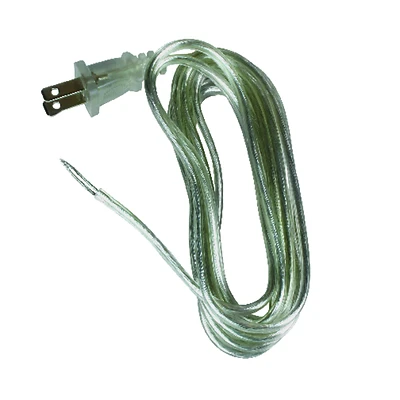 Jandorf 60133 Lamp Cord with Polarized Plug, Silver 18-2, 8-Ft.