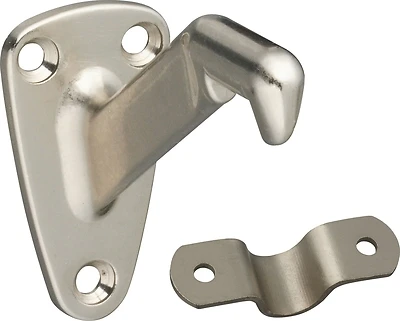 National Hardware N830-117 Handrail Bracket, 2-Pc., Satin Nickel, 250 lb
