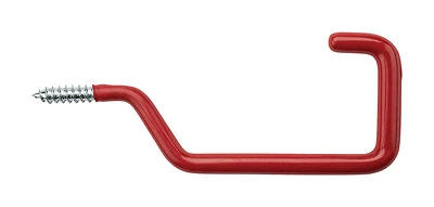 National Hardware N188-010 Rafter Screw Hook, Red Vinyl-Coated Steel, 40 Lb