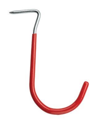 National Hardware N271-019 Curved Drive Hook, Red Vinyl-Coated Steel, 20 Lb