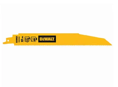 Bi-Metal Reciprocating Saw Blades, Demolition 10 TPI, 9 In., 5-Pk.