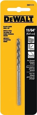 DeWalt DW1111 Black Oxide Drill Bit, 11/64 In., 135° Split Point