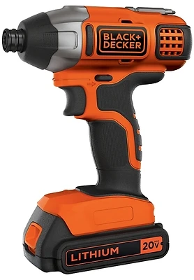 Black & Decker BDCI20C 20V MAX Cordless Impact Driver Kit, 1/4 In. Hex
