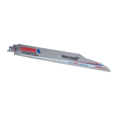 Demolition Reciprocating Saw Blade, Carbide Tipped, 6 TPI, 12-In.